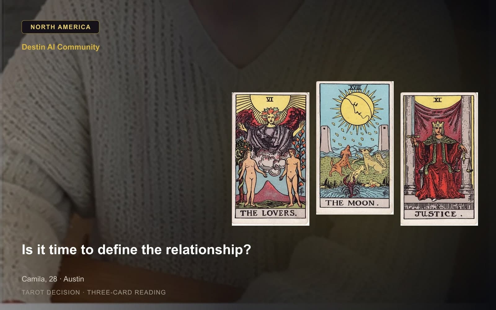 Camilaのタロット相談：Is it time to define the relationship? · Austin