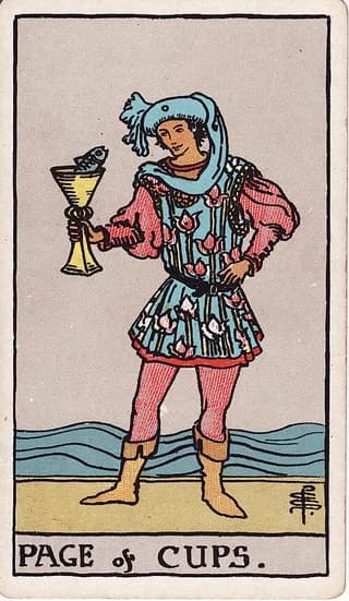 Page of Cups upright