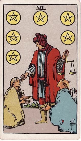 Six of Pentacles upright