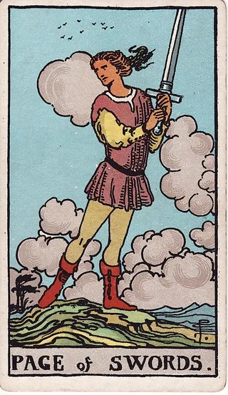 2 · Present: Page of Swords, upright